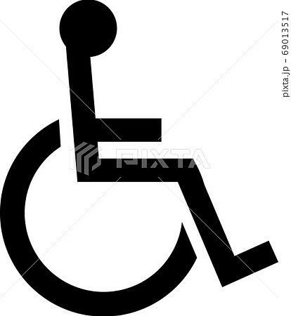 車椅子のピクトグラムのイラスト素材