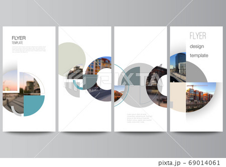 Vector layout of flyer, banner design templates for website advertising design, vertical flyer, website decoration. Background with abstract circle round banners. Corporate business concept template. Vector layout of flyer, banner design templates for website advertising design, vertical flyer, website decoration. Background with abstract circle round banners. Corporate business concept template. 69014061