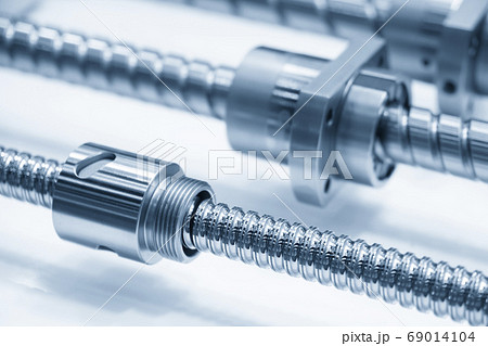The lead ball screw part of machining center. The lead ball screw part of machining center. 69014104