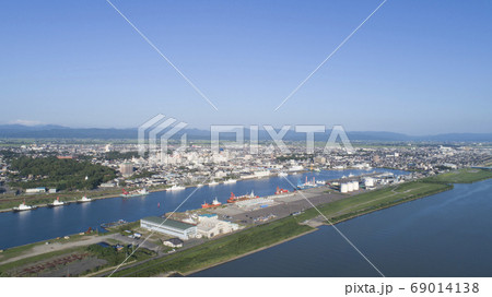 《山形県》酒田市の空撮 69014138