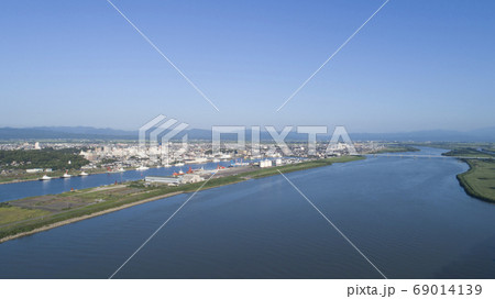 《山形県》酒田市の空撮 《山形県》酒田市の空撮 69014139