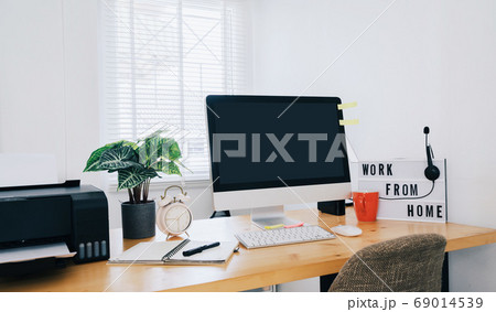 Modern office interior with electronic device, Modern office interior with electronic device, 69014539