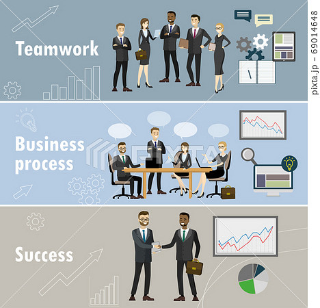 Business banner,Three themes - teamwork, business Business banner,Three themes - teamwork, business 69014648