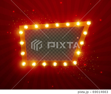 Glowing lights retro for advertising design. Glowing lights retro for advertising design. 69014663