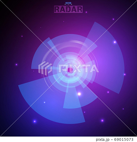 Abstract Futuristic Hud Radar Display Sci Fiのイラスト素材
