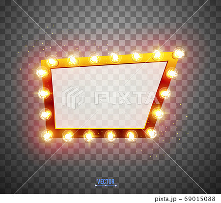 Glowing lights retro for advertising design. Glowing lights retro for advertising design. 69015088
