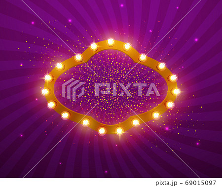 Glowing lights retro for advertising design. 69015097