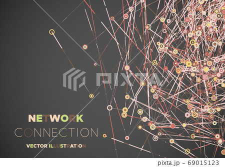 Communication social mesh. Network polygonal 69015123
