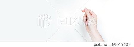 web banner woman hand acting with white isolated 69015485