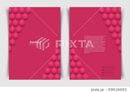 Abstract pink circle background with 3D spheres 69016093