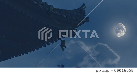 Ancient Buddhist Japanese temple in Japan 69016659