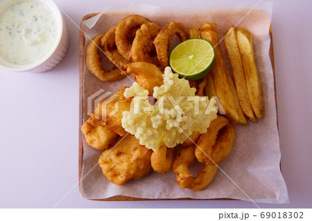 traditional British fish and chips. Shallow dof traditional British fish and chips. Shallow dof 69018302