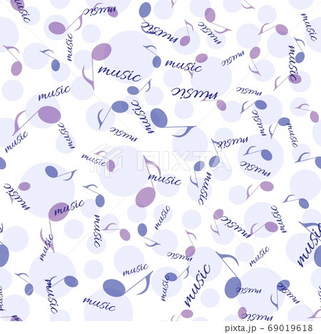 Musical background from notes, circles and the 69019618