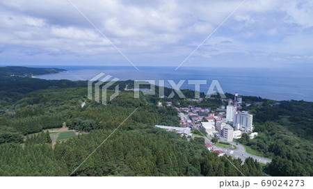 秋田県男鹿市の男鹿温泉街 秋田県男鹿市の男鹿温泉街 69024273