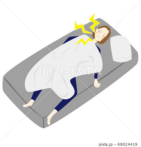 睡眠障害　歯ぎしり　女性 69024419