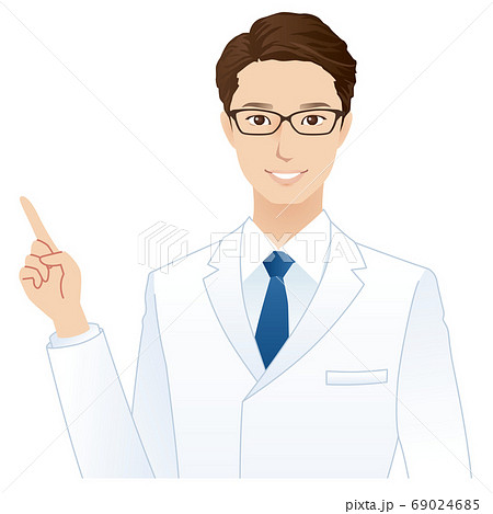 白衣の男性　医者　説明 69024685