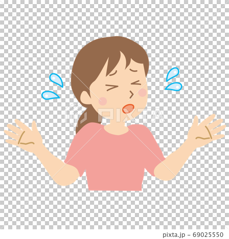 人物 女性 主婦 イラスト 大変のイラスト素材