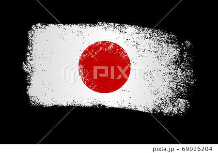 Japan flag with brush paint textured, background, Symbols of Japan, graphic designer element - Vector - illustration Japan flag with brush paint textured, background, Symbols of Japan, graphic designer element - Vector - illustration 69026204