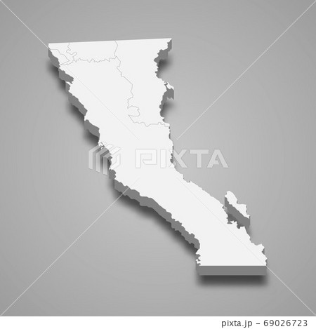 3d map of Baja California is a state of Mexico 3d map of Baja California is a state of Mexico 69026723