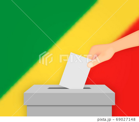 Congo election banner background. Ballot Box with Congo election banner background. Ballot Box with 69027148
