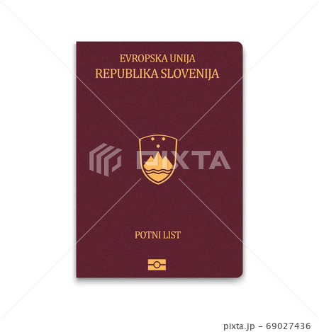 Passport of Slovenia Template for your design 69027436