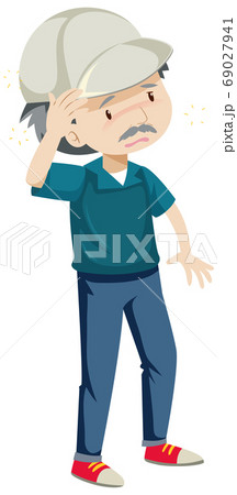 Old man having dizziness 69027941