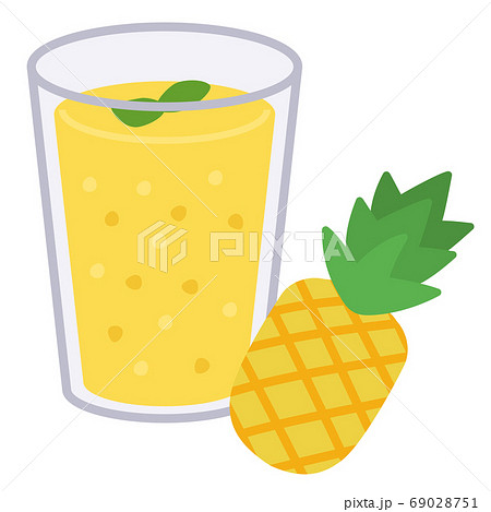 スムージー パイナップルのイラスト素材