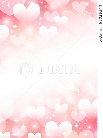 キラキラ背景素材 ハートのキラキラ背景 ピンクのイラスト素材