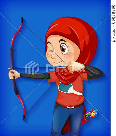 Female muslim archer character Female muslim archer character 69029590