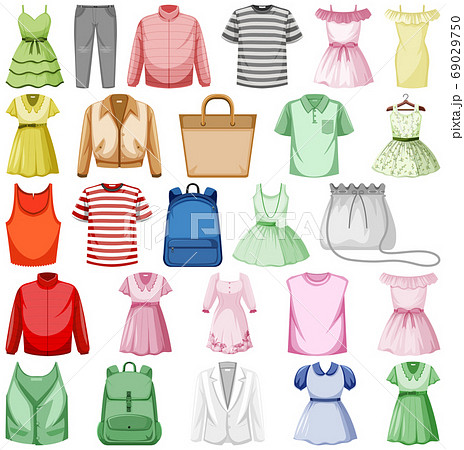 Set of fashion outfits 69029750