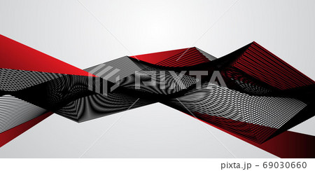 Abstract line red black background concept...のイラスト素材 [69030660] - PIXTA