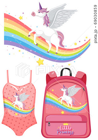 Set of costume with unicorn logo 69030859