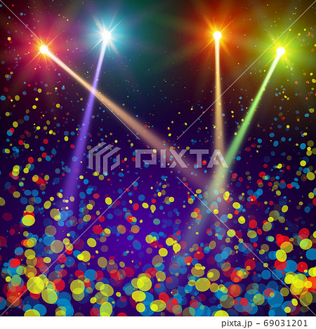 Special light effects. Realistic vector bright Special light effects. Realistic vector bright 69031201