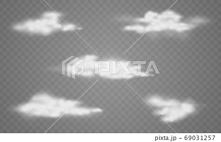 set cloud isolated on the transparent background. 69031257