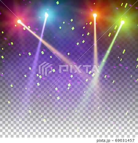 Special light effects. Realistic vector bright 69031457