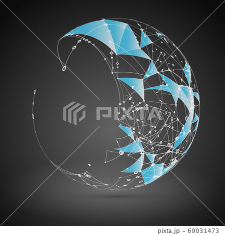 Abstract Geometric Polygonal Shape. Futuristic Abstract Geometric Polygonal Shape. Futuristic 69031473