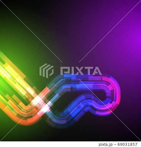 Techno Geometric Vector Circle Modern Science 69031857