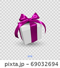 gift box with red bow 69032694