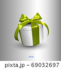 gift box with red bow 69032697