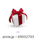 gift box with red bow 69032703