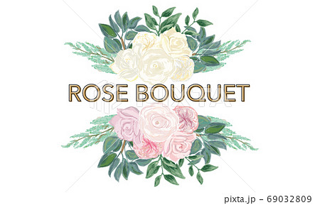 手描きの薔薇のブーケイラスト素材のイラスト素材