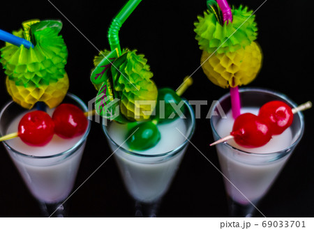 exotic drink based on Malibu rum and other 69033701