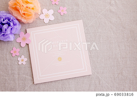 かわいいメッセージカードの写真素材