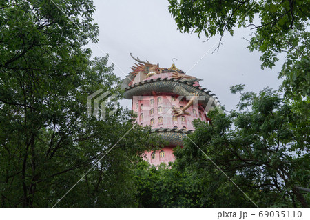Wat Samphran or Chinese Dragon Temple in Sam Phran District in N 69035110