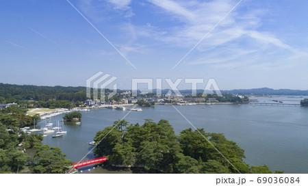《宮城県》日本三景・松島 松島湾空撮 《宮城県》日本三景・松島 松島湾空撮 69036084