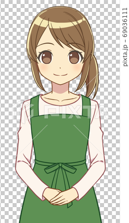 エプロンの女性のイラスト素材 [69036111] - PIXTA