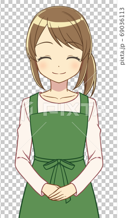 エプロンの女性のイラスト素材 [69036113] - PIXTA