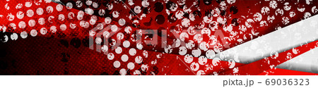 Grunge red tech geometric abstract background 69036323