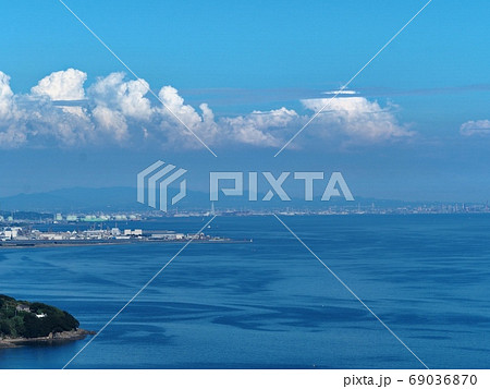 夏の万葉岬から見た播磨灘の風景 室津 赤松鼻 69036870