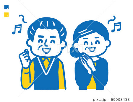 Middle-aged couple is pleased Middle-aged couple is pleased 69038458